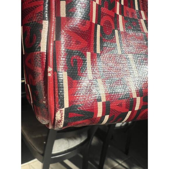 SALVATORE FERRAGAMO Red/Black/White Logogram PVC/Leather bag - Picture 13 of 16